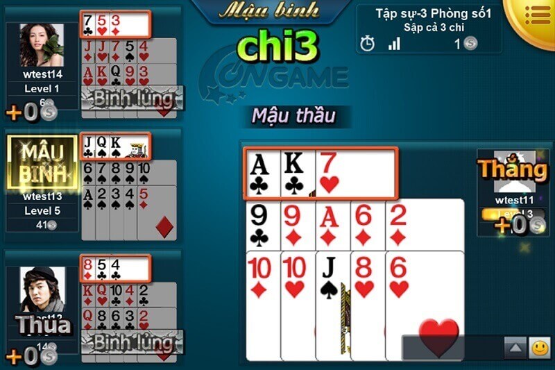 Luật chơi và thuật ngữ Mậu binh Thabet