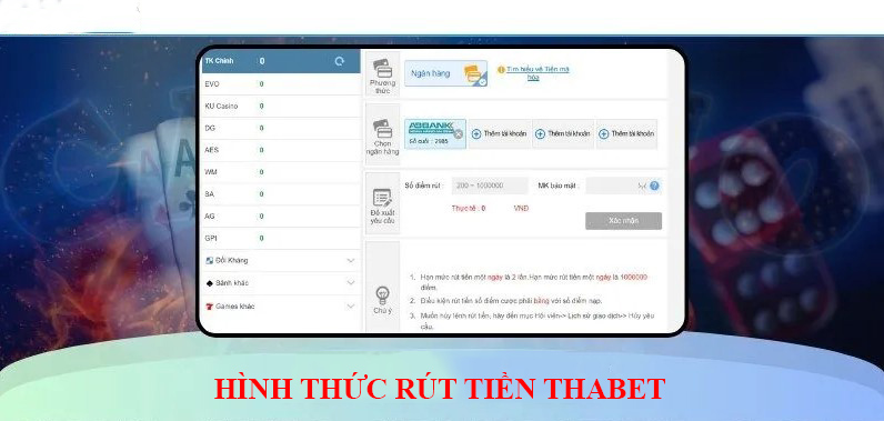 Điền số tiền muốn rút