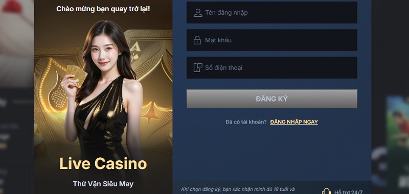 Đăng ký account tài xỉu mới tại trang chủ