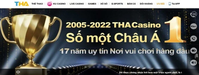 Giao diện trang chủ của Thabet